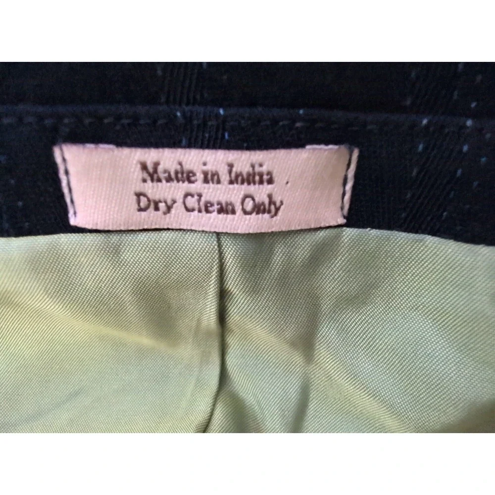 Cubavera Mens Blazer Suit Jacket Black Pinstripe Green Lining Size‎ 52L